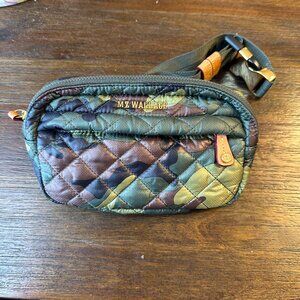 MZ Wallace Green Camo Metro Belt Bag